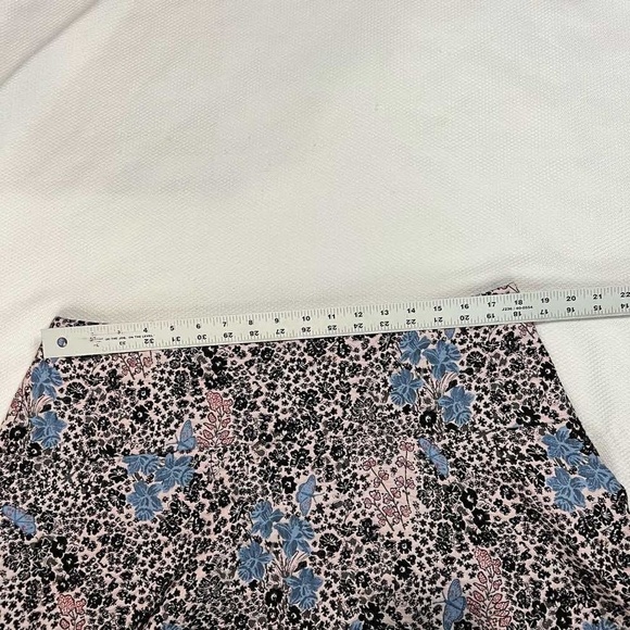 Loft Pink & Blue Floral Butterfly Print Mini A Line Skirt - Picture 5 of 8
